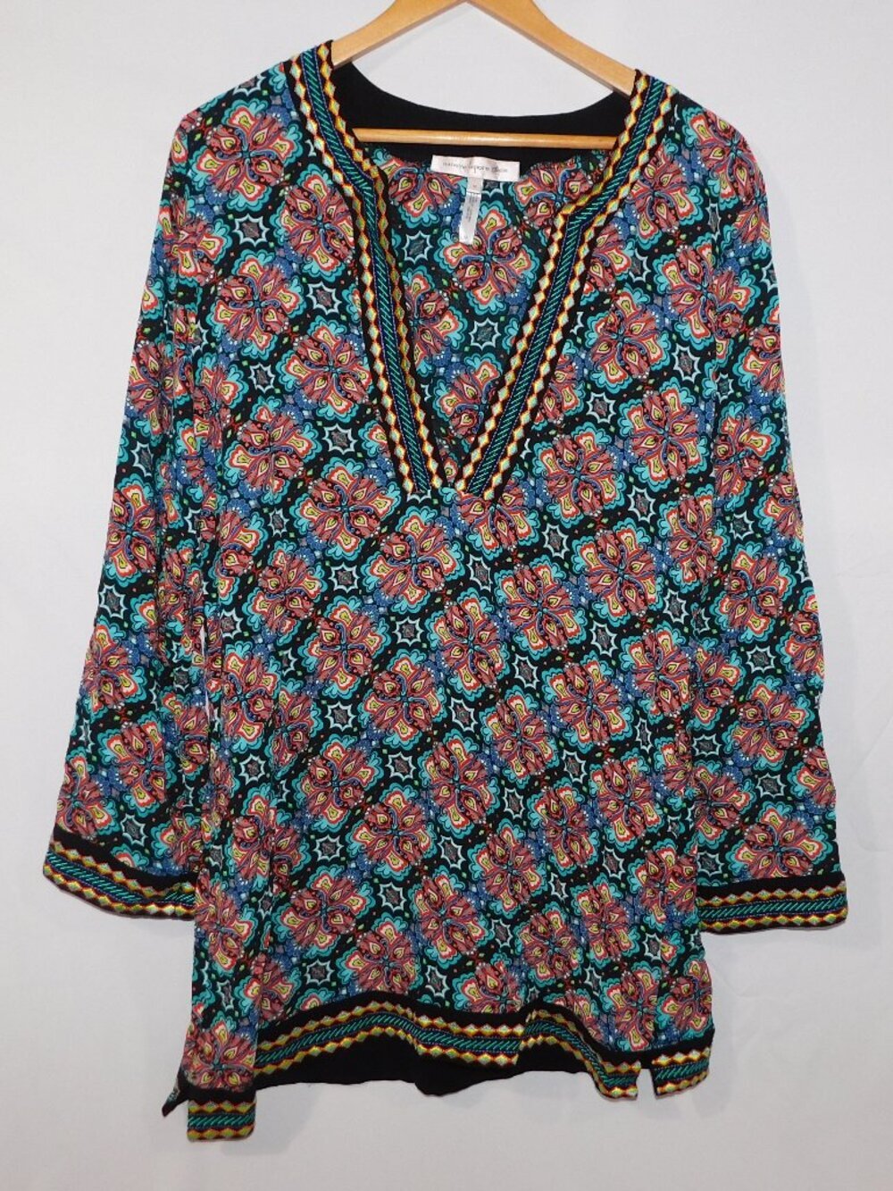 Nanette Lepore Swim Paloma Embroidered Boho Multicolour Beach Coverup Womens M